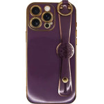 Vivid Silicone Case Wrist Strap Holder Apple Iphone 16 Pro Max Purple - (CS-HLD-5-2409002)