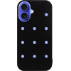 Vivid Silicone Pins Case Apple Iphone 16 Black - (CS-PBRD-2401001)
