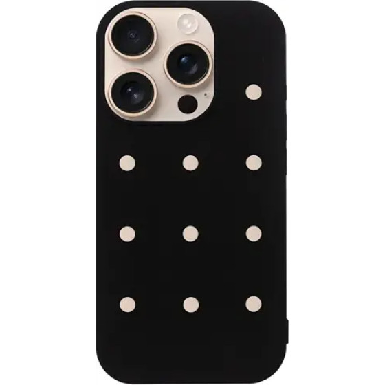 Vivid Silicone Pins Case Apple Iphone 16 Pro Black - (CS-PBRD-2401002)