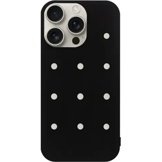 Vivid Silicone Pins Case Apple Iphone 16 Pro Max Black - (CS-PBRD-2401003)