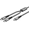 Goobay ������� USB-C �� 2x USB-C 60W, 480Mbps, 1.5m, ���� - (75739)