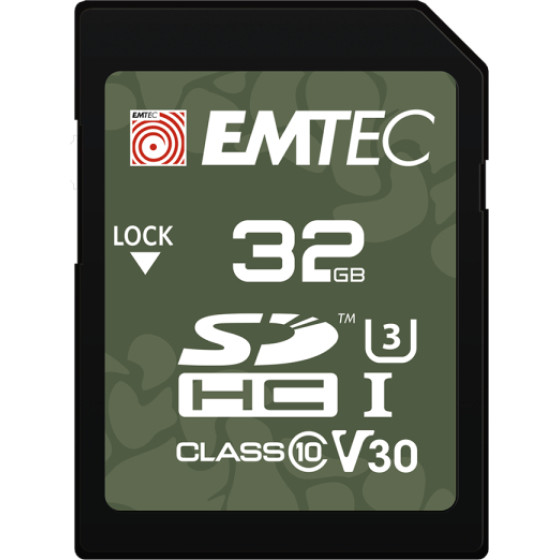 Emtec Memory Card Sd UHS-I U1 V30 Outdoor 32GB Class 10 - (ECMSD32GHCU10O)