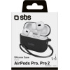 SBS Silicone Case Airpods Pro 2 (1st And 2nd Gen) Black - (TEAPPRO2K)