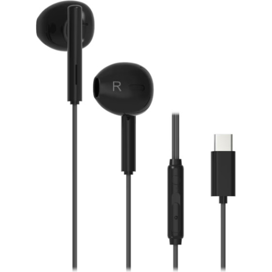 Vivanco Stereo Handsfree With Type C Plug Black - (64120)