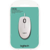 Logitech M100 Optical Mouse (White, Wired) - (910-005004)
