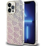 Hello Kitty IML Gradient Electrop Crowded Kitty Head Case for iPhone 15 Pro Max - Pink - (Hel000084-0)