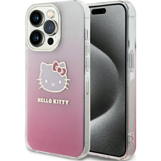 Hello Kitty IML Gradient Electrop Kitty Head case for iPhone 14 Pro - pink - (Hel000014-0)