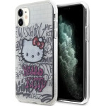 Hello Kitty IML Kitty On Bricks Graffiti case for iPhone 11 / Xr - white - (Hel000003-0)