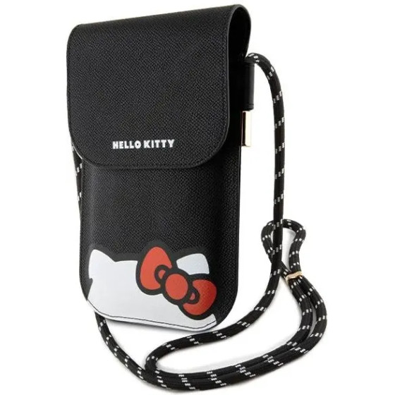 Hello Kitty Leather Hiding Kitty Cord bag - black - (Hel000093-0)