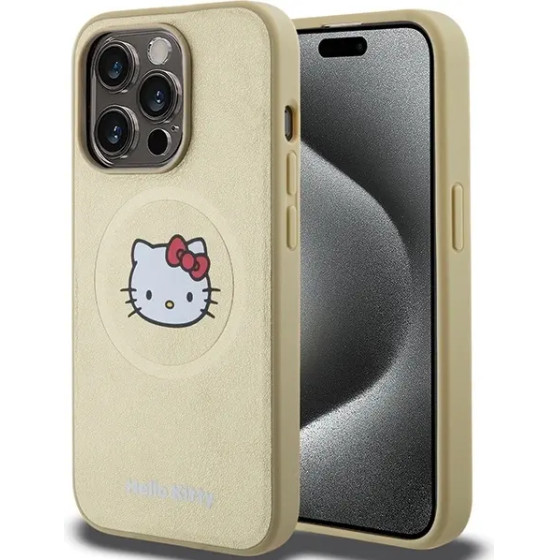 Hello Kitty Leather Kitty Head MagSafe case for iPhone 13 Pro Max - gold - (Hel000086-0)