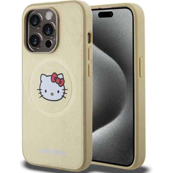 Hello Kitty Leather Kitty Head MagSafe case for iPhone 14 Pro - gold - (Hel000044-0)