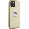 Hello Kitty Leather Kitty Head MagSafe case for iPhone 15 - gold - (Hel000046-0)