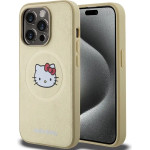 Hello Kitty Leather Kitty Head MagSafe case for iPhone 15 Pro - gold - (Hel000088-0)