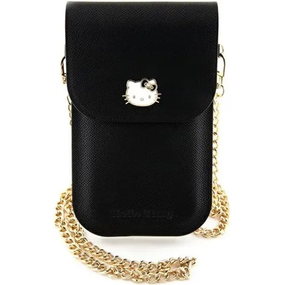 Hello Kitty Leather Metal Logo Chain bag - black - (Hel000092-0)