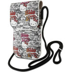 Hello Kitty Leather Tags Graffiti Cord bag - beige - (Hel000097-0)