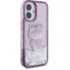Hello Kitty Liquid Glitter 50TH Anniversary Party iPhone 16 Case - Purple - (Hel000154-0)