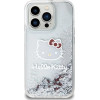 Hello Kitty Liquid Glitter Charms Kitty Head case for iPhone 13 Pro Max - silver - (Hel000020-0)