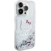 Hello Kitty Liquid Glitter Charms Kitty Head case for iPhone 14 Pro - silver - (Hel000024-0)