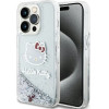 Hello Kitty Liquid Glitter Charms Kitty Head case for iPhone 14 Pro Max - silver - (Hel000029-0)