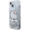 Hello Kitty Liquid Glitter Charms Kitty Head case for iPhone 15 - silver - (Hel000037-0)