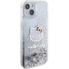 Hello Kitty Liquid Glitter Charms Kitty Head case for iPhone 15 - silver - (Hel000037-0)