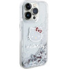 Hello Kitty Liquid Glitter Charms Kitty Head case for iPhone 15 Pro - silver - (Hel000034-0)