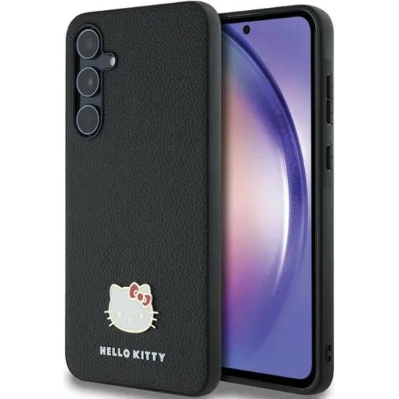Hello Kitty Metal Logo Kitty Head case for Samsung Galaxy A55 - black - (Hel000130-0)