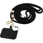 Hello Kitty Patch & Kitty Head Charm Universal Phone Lanyard - Black - (Hel000166-0)