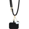 Hello Kitty Patch & Kitty Head Charm Universal Phone Lanyard - Black - (Hel000166-0)