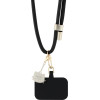 Hello Kitty Patch & Kitty Head Charm Universal Phone Lanyard - Black - (Hel000166-0)