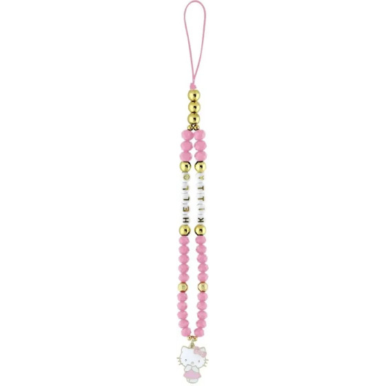 Hello Kitty Pearls and Beads Kitty Charm Phone Charm - Pink - (Hel000170-0)