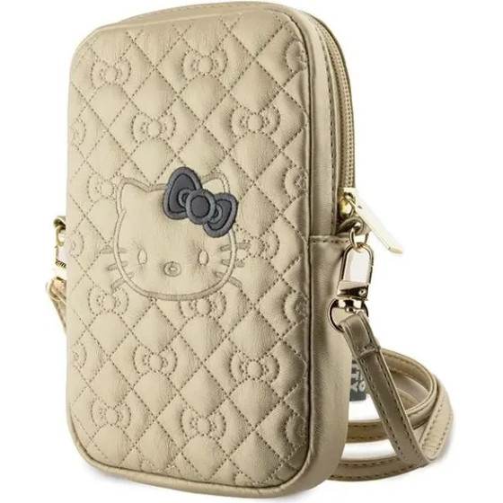Hello Kitty Quilted Bows Strap bag - gold - (Hel000110-0)