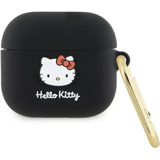 Hello Kitty Silicone 3D Kitty Head case for AirPods 3 - black - (Hel000064-0)