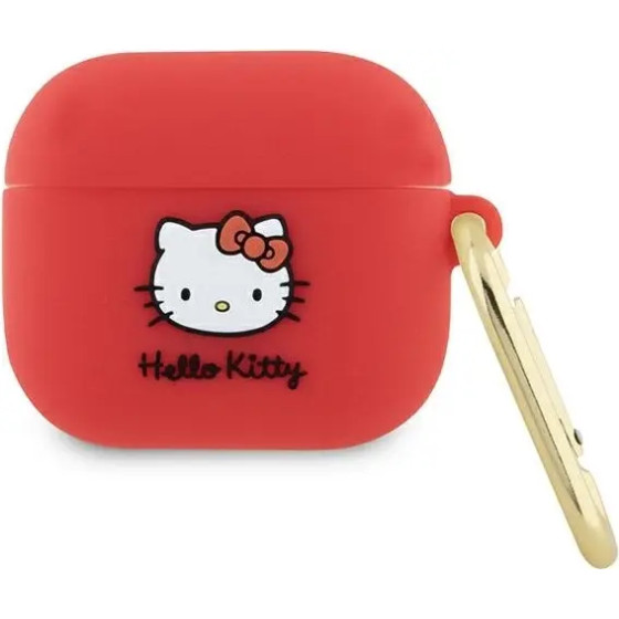 Hello Kitty Silicone 3D Kitty Head case for AirPods 3 - fuchsia - (Hel000072-0)