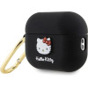 Hello Kitty Silicone 3D Kitty Head Case for AirPods Pro 2 (2022/2023) - Black - (Hel000063-0)