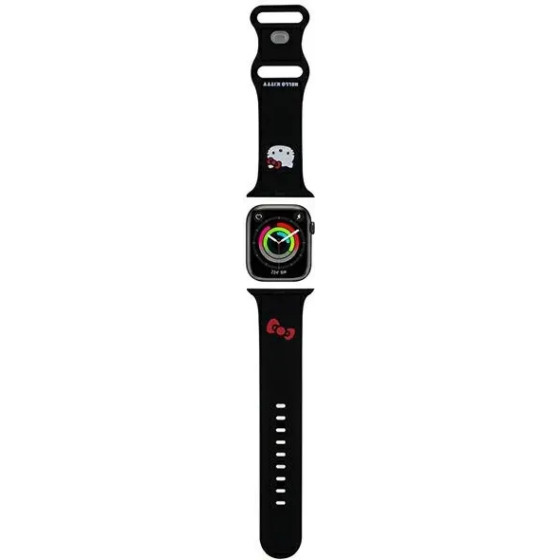 Hello Kitty Silicone Kitty Head Strap for Apple Watch 42/44/45/49mm - Black - (Hel000058-0)