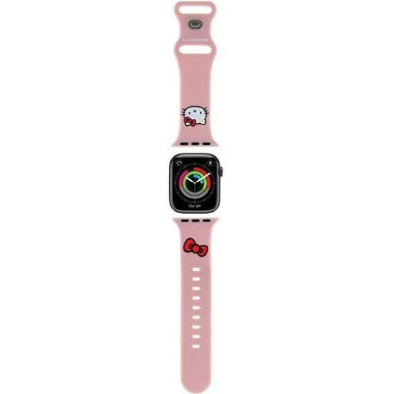 Hello Kitty Silicone Kitty Head Strap for Apple Watch 42/44/45/49mm - Pink - (Hel000059-0)