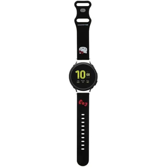Hello Kitty Silicone Kitty Head strap universal 20mm - black - (Hel000102-0)