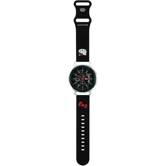 Hello Kitty Silicone Kitty Head strap universal 22mm - black - (Hel000103-0)
