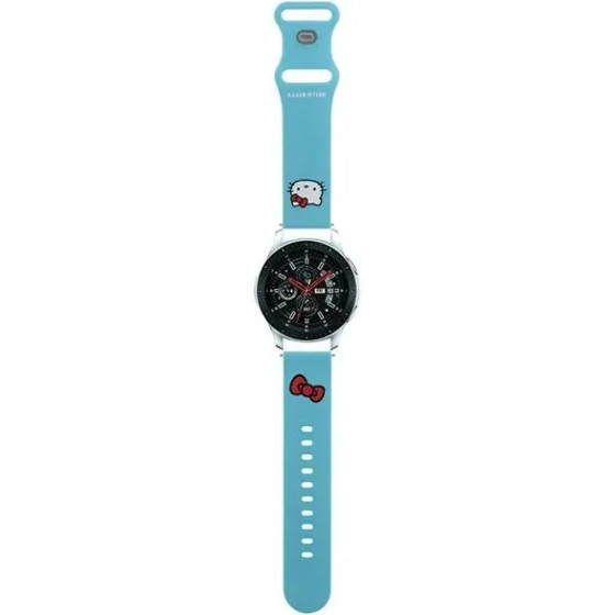 Hello Kitty Silicone Kitty Head strap universal 22mm - blue - (Hel000099-0)