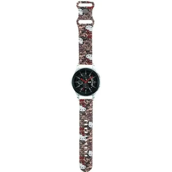 Hello Kitty Silicone Tags Graffiti strap universal 22mm - pink - (Hel000109-0)