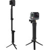 Hurtel 3 in 1 Monopod Tripod with Selfie Stick for GoPro - Black - (Tripod monopod 3 way wired selfie stick mount for gopro)