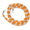 Hurtel A chain for glasses, beads, an orange pendant - (color beads Pattern 17)