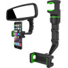 Hurtel Adjustable car rearview mirror holder for smartphone - (Rearview Mirror Phone Holder green)