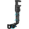 Hurtel Adjustable car rearview mirror holder for smartphone black - (Rearview Mirror Phone Holder black)