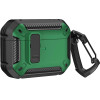 Hurtel Airpods 4 Armor Case with Carabiner - Green - (Armour Airpods Case with hook - AirPods 4 green)