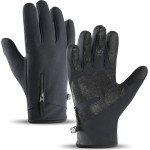 Hurtel Anti-slip winter phone sports gloves (size XL) - black - (Touchscreen gloves thickened 3 XL black)