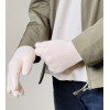 Hurtel Braided phone gloves with cutouts for fingers - pink - (Touchscreen gloves knitted 1 pink)