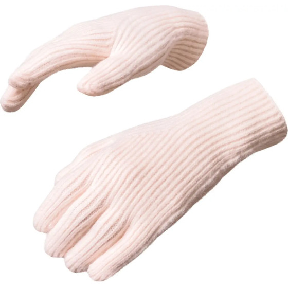 Hurtel Braided phone gloves with cutouts for fingers - pink - (Touchscreen gloves knitted 1 pink)