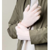 Hurtel Braided phone gloves with cutouts for fingers - pink - (Touchscreen gloves knitted 1 pink)